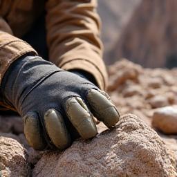 岩石を調査する地質学者